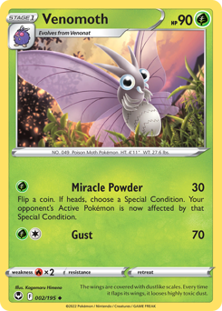 Venomoth - 2/195 - Uncommon - Silver Tempest