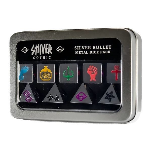 SHIVER Gothic: 'Silver Bullet' Metal Monster Archetype Dice Pack