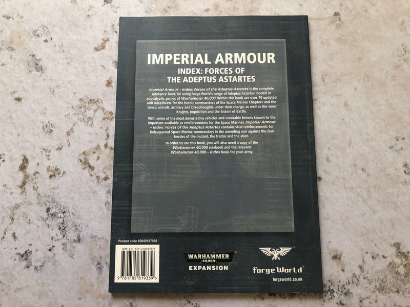 Warhammer Imperial Armour Index Forces of the Adeptus Astartes Softcover AS626-0924