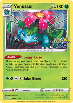 Venusaur - 3/78 - Rare Holo - Pokémon GO