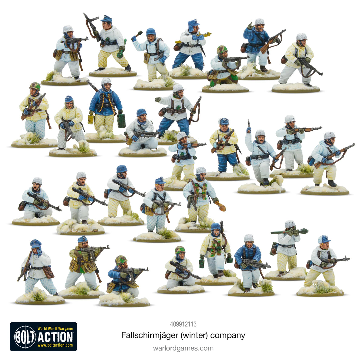 Bolt Action German Fallschirmjager Platoon (Winter)