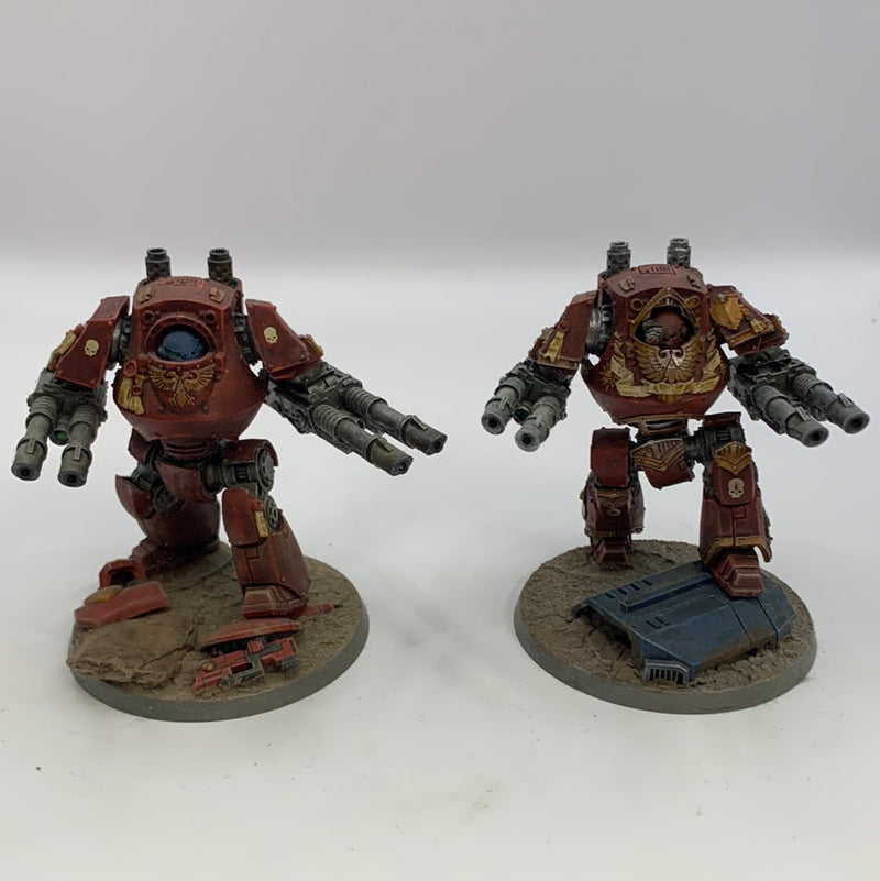 Warhammer 40k Blood Angels Contemptor Dreadnoughts Magnetised Weapons- Nicely Painted (AX052)