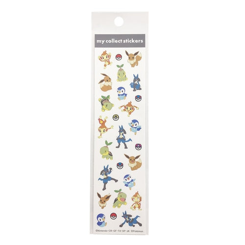 Pokémon Centre Sticker Set Eevee Lucario Turtwig Piplup Chimchar - Japanese Import