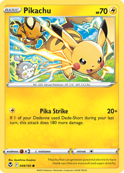 Pikachu - 49/195 - Common - Silver Tempest