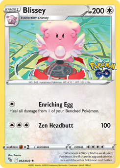 Blissey - 52/78 - Rare Holo - Pokémon GO