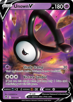 Unown V - 65/195 - Rare Holo V - Silver Tempest