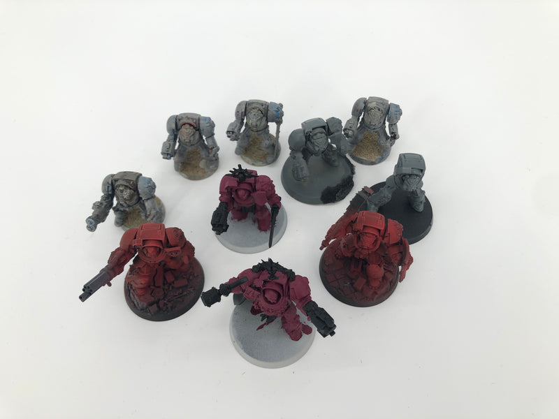 Space Marines Terminators x10 inc Blood Angels Captain AZ072-0927