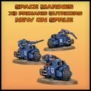 Warhammer 40k: Space Marine Primaris Outriders New on Sprue (No Bases)