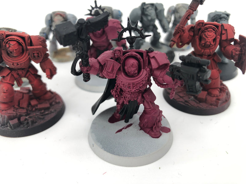 Space Marines Terminators x10 inc Blood Angels Captain AZ072-0927