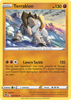 Terrakion - 97/195 - Rare Holo - Silver Tempest