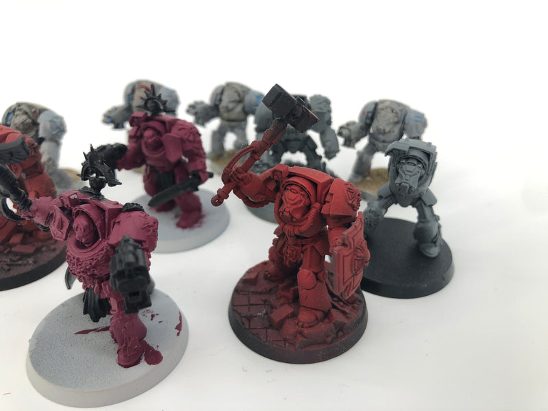 Space Marines Terminators x10 inc Blood Angels Captain AZ072-0927