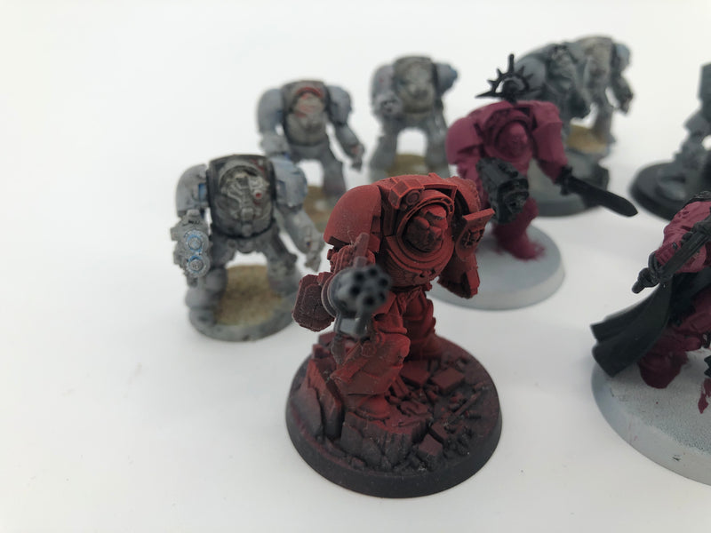 Space Marines Terminators x10 inc Blood Angels Captain AZ072-0927