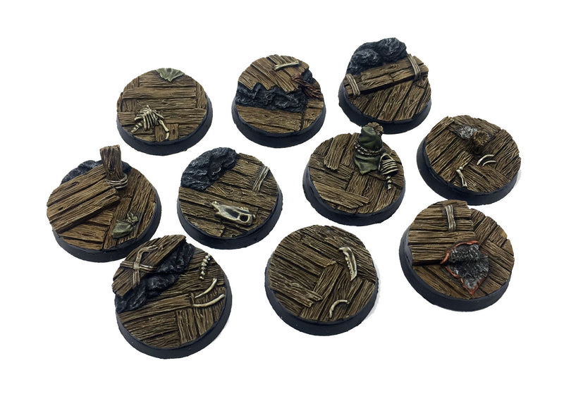 Resin Base - Bone Boardwalk Round - 25mm (10)