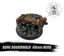 Resin Base - Bone Boardwalk Round - 40mm Hero (1)