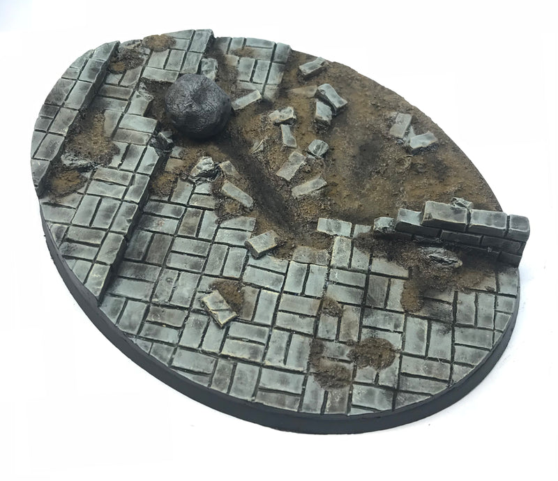 Resin Base - Broken City Oval - 120x92mm (1)