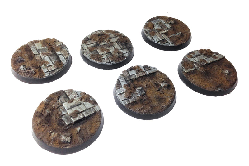 Resin Base - Broken City Round - 40mm (6)