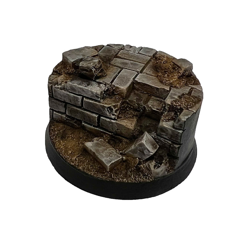 Resin Base - Broken City Round - 40mm Hero (1)