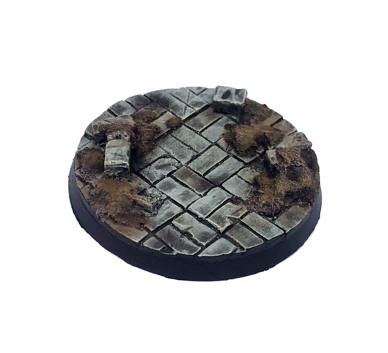 Resin Base - Broken City Round - 50mm (4)