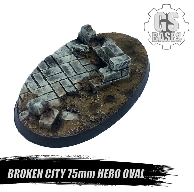 Resin Base - Broken City Oval - 75x42mm Hero (1)