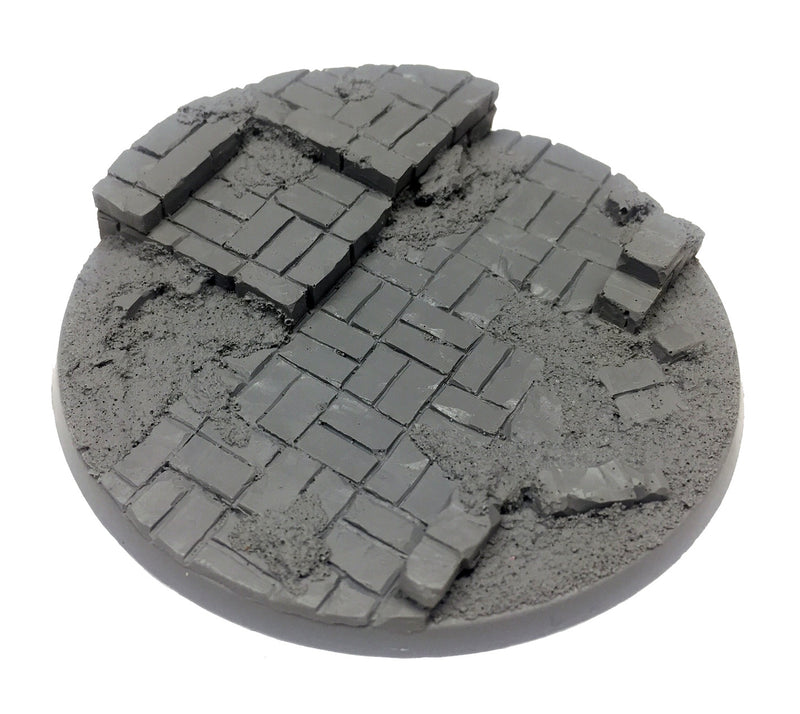 Resin Base - Broken City Round - 80mm (1A)