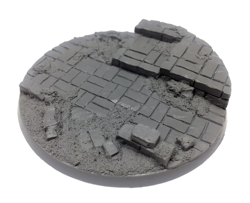 Resin Base - Broken City Round - 80mm (1A)