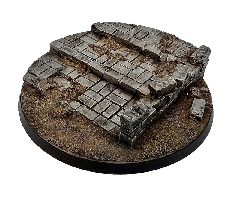 Resin Base - Broken City Round - 80mm (1B)