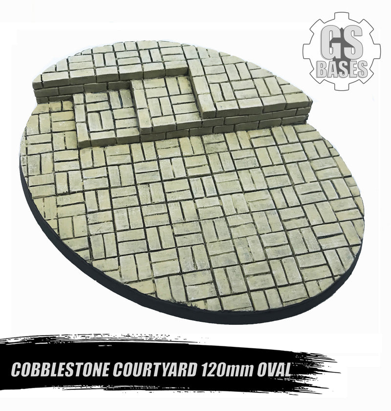 Resin Base - Cobblestone Courtyard Oval - 120x92mm (1)