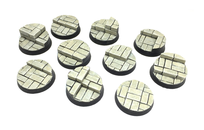 Resin Base - Cobblestone Courtyard Round - 25mm (10)