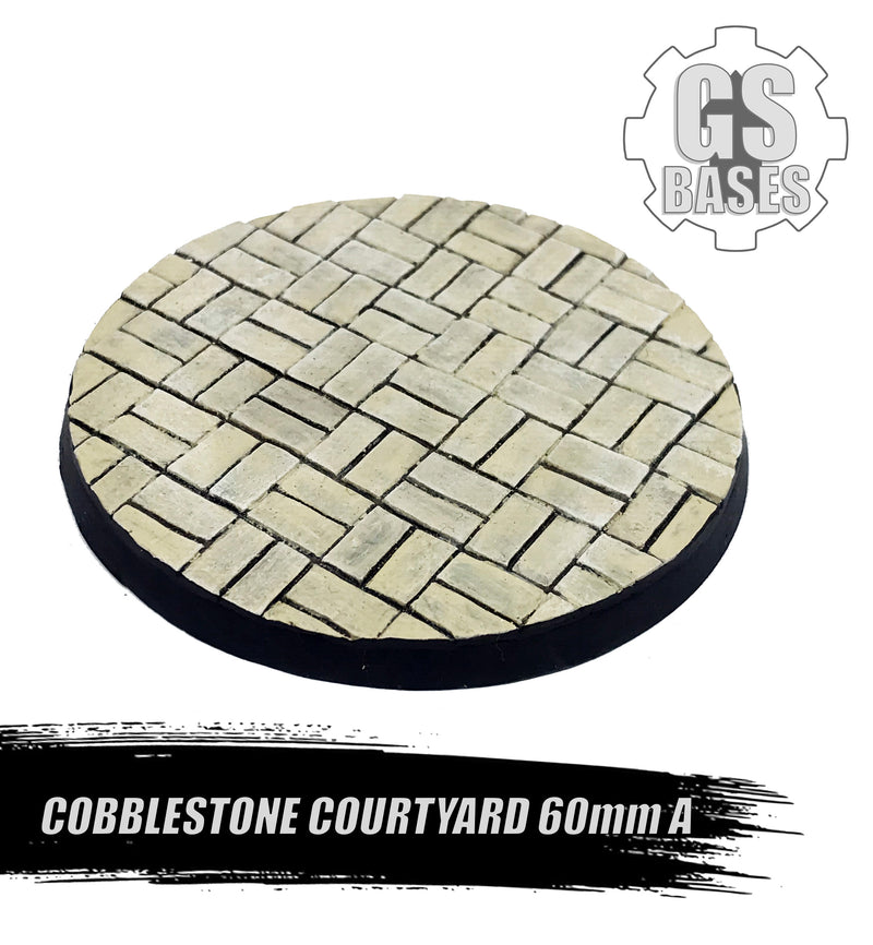 Resin Base - Cobblestone Courtyard Round - 60mm (1A)