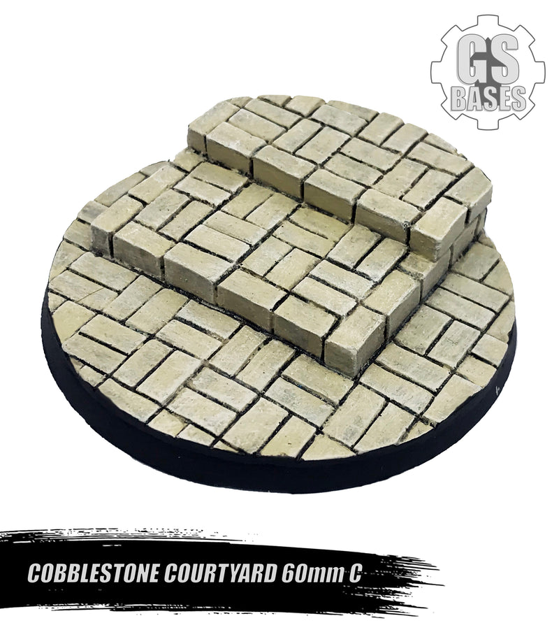 Resin Base - Cobblestone Courtyard Round - 60mm (1C)