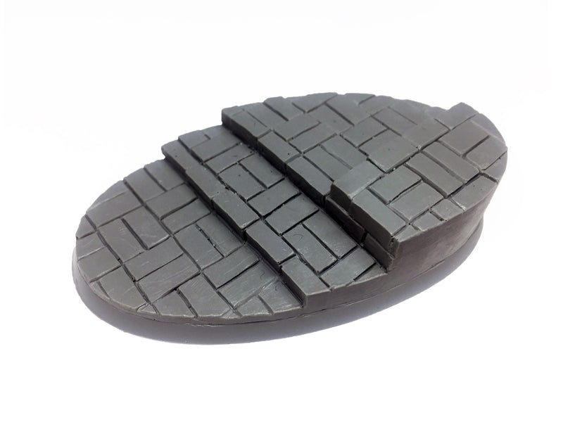 Resin Base - Cobblestone Courtyard Oval - 75x42mm Hero (1)