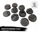 Resin Base - Forgotten Dungeon Round - 25mm (10)