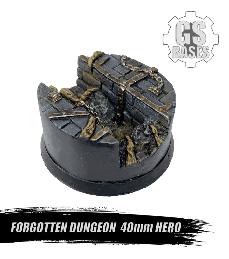 Resin Base - Forgotten Dungeon Round - 40mm Hero (1)