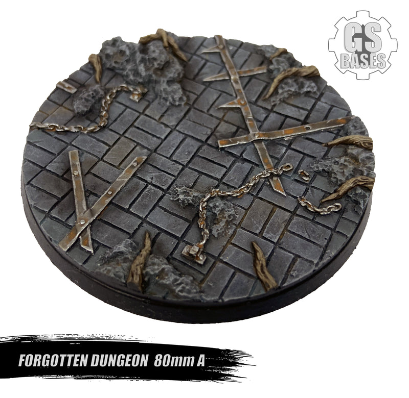 Resin Base - Forgotten Dungeon Round - 80mm (1A)