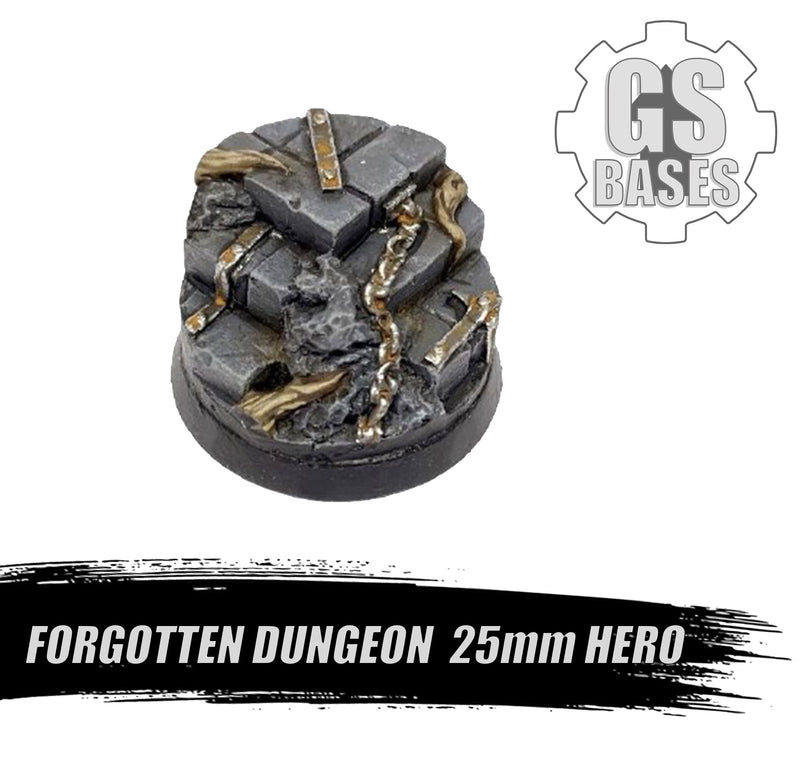 Resin Base - Forgotten Dungeon Round - 25mm Hero (1)