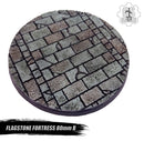 Resin Base - Flagstone Fortress Round - 80mm (1B)