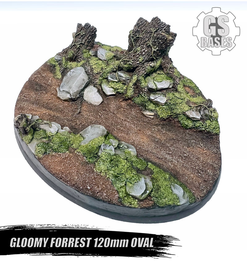 Resin Base - Gloomy Forrest Oval - 120x92mm (1)