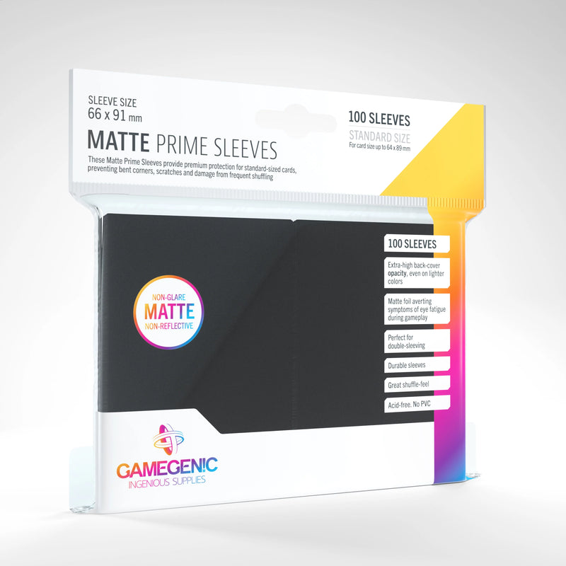Gamegenic Matte Prime Sleeves Black (100 ct.)
