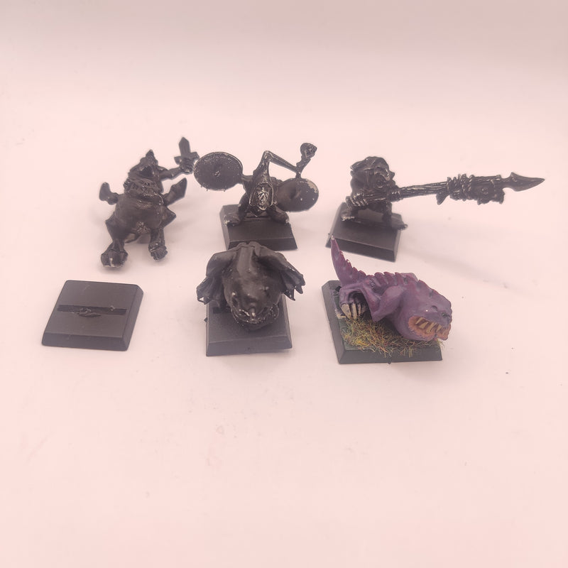 Warhammer Fantasy Goblin Squig Herders and Hopper Metal - AW074