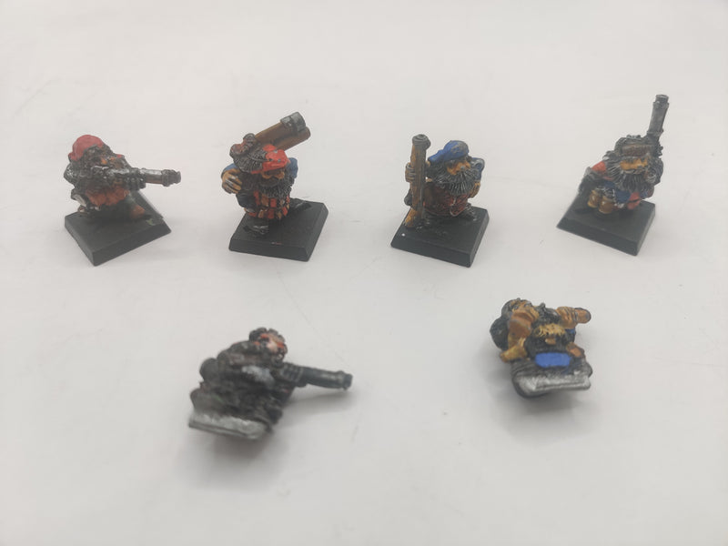 Warhammer Dwarf Thunderers x6 Metal OOP AZ160