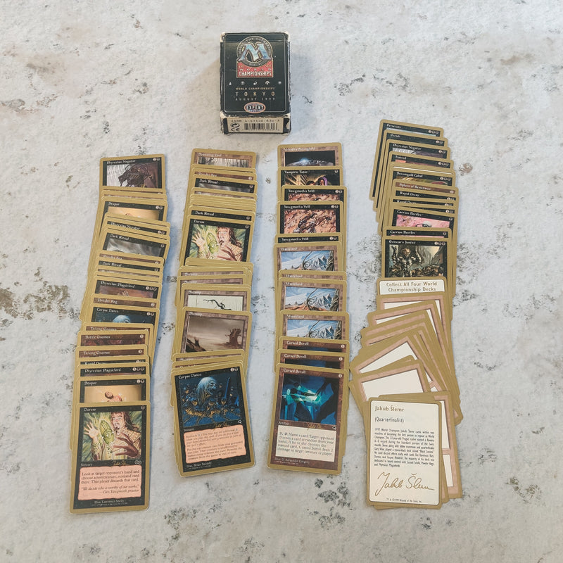 Magic the Gathering 1999 World Championship Jakub Slemr Deck Complete Magic the Gathering 1999 World Championship Jakub Slemr Deck Complete