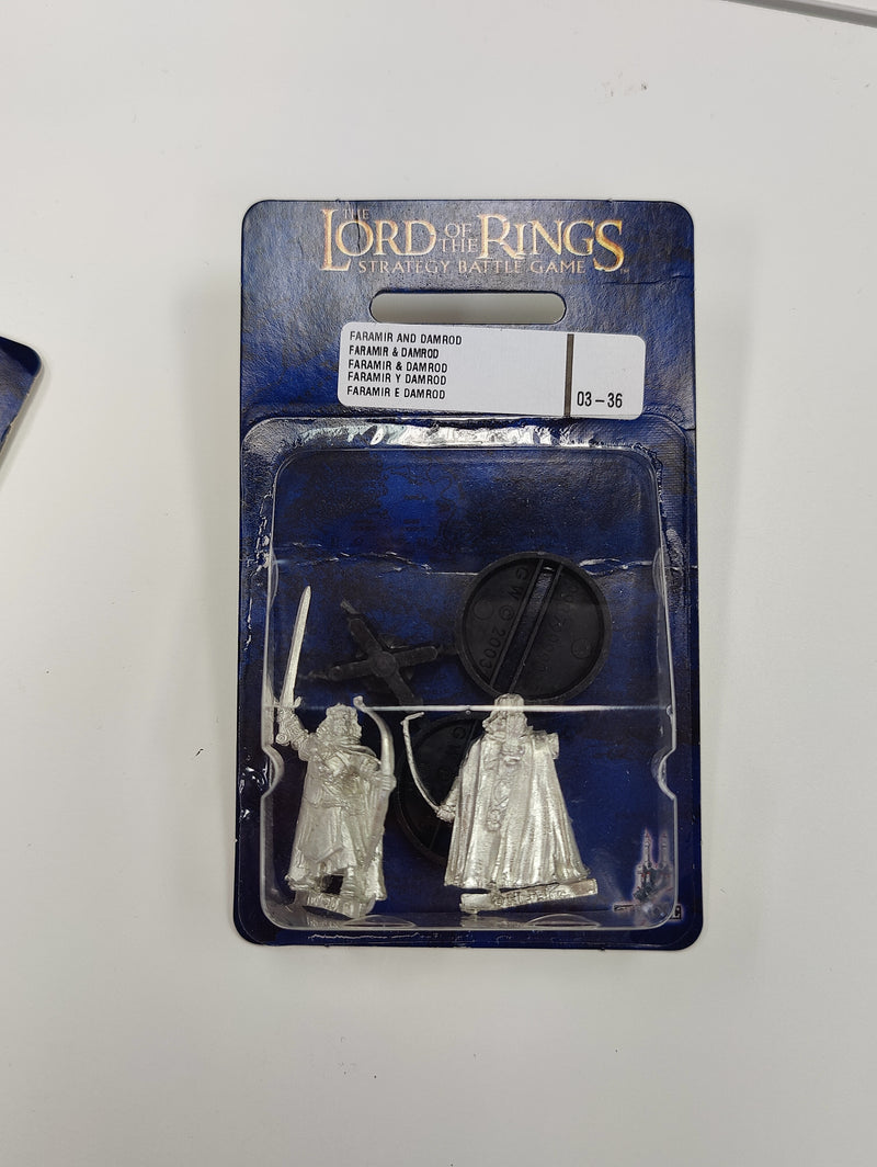 Middle Earth SBG - Gondor Hero Bundle, Faramir & Damrod + Madril & Cirion + Aragorn King Elessar Metal NIB (AY001)