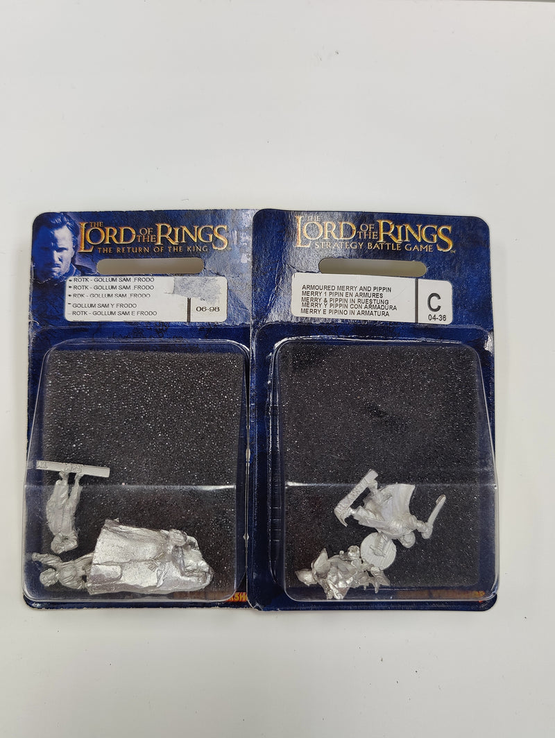 Middle Earth SBG - ROTK bundle- Sam, Frodo & Gollum + Merry & Pippin  Metal NIB (AY007)