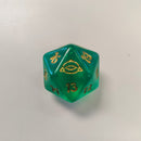 Clear Green Spindown D20 Lord Of The Rings Tales Of Middle-Earth Rare (AW083)