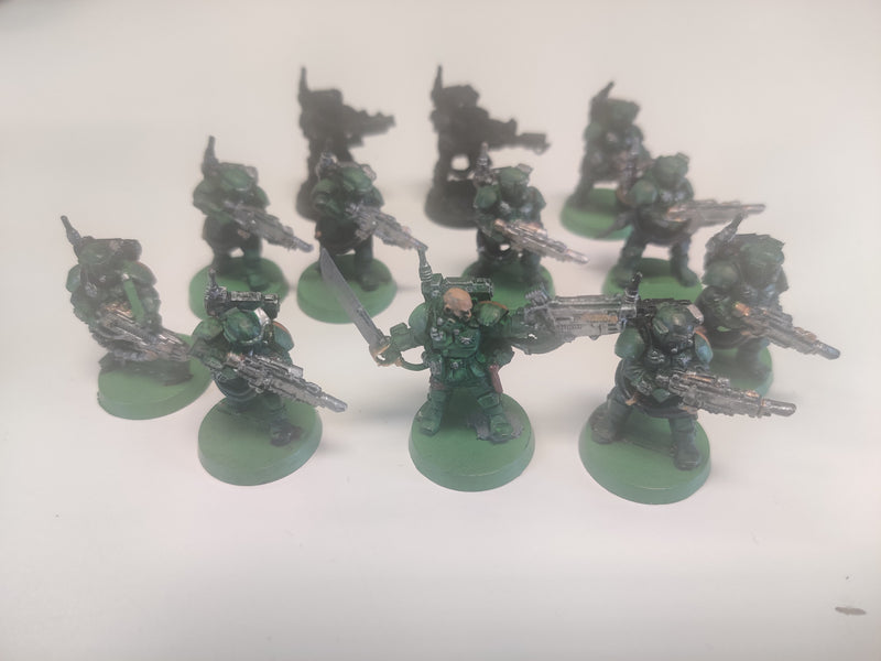 Warhammer 40k Astra Milliraturm Kasrkin Squad x12 Rare Metal OOP (AJ044)