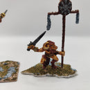 Warhammer The Old World Beasts of Chaos Bestigor Champion and Standard Bearer BA152