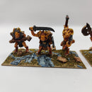 Warhammer Fantasy Beasts of Chaos Beastmen x6 - 1990s - Metal OOP AZ020