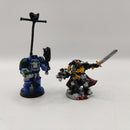 Warhammer 40k Dark Angels Captain and Librarian in Terminator Armour - Metal AI235