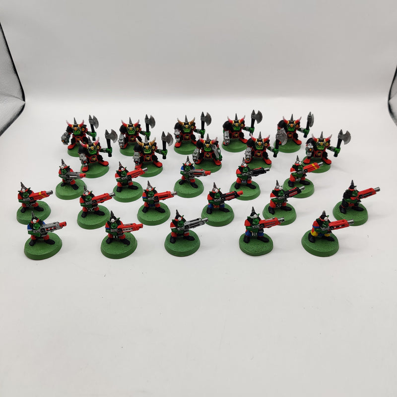 Warhammer 40k 2nd Edition Orks and Gretchin - Core Set Painted AZ199