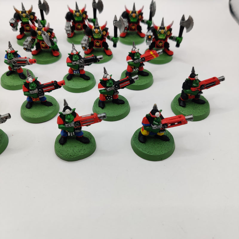 Warhammer 40k 2nd Edition Orks and Gretchin - Core Set Painted AZ199